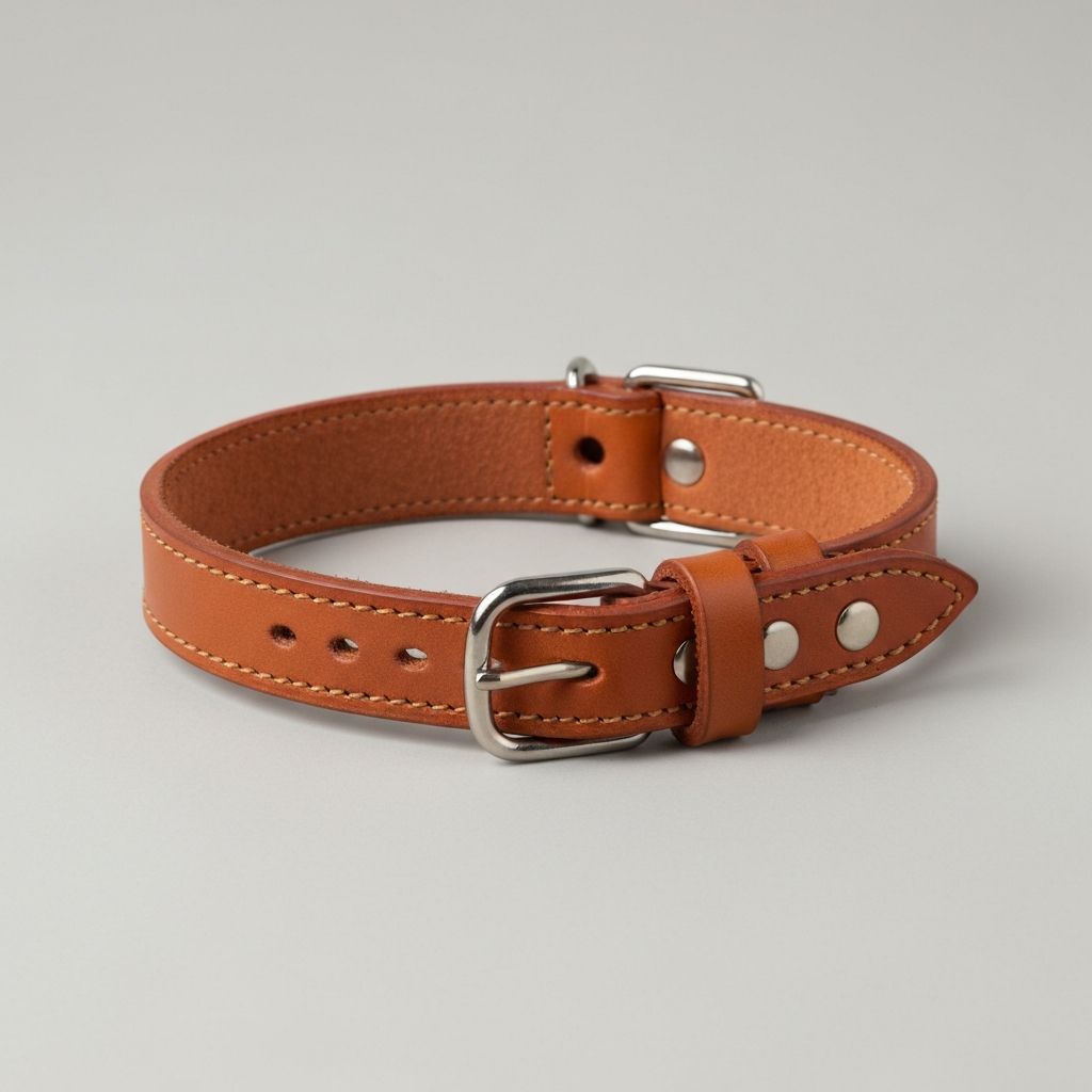 Geschmeidiges Lederband auf Naturuntergrund