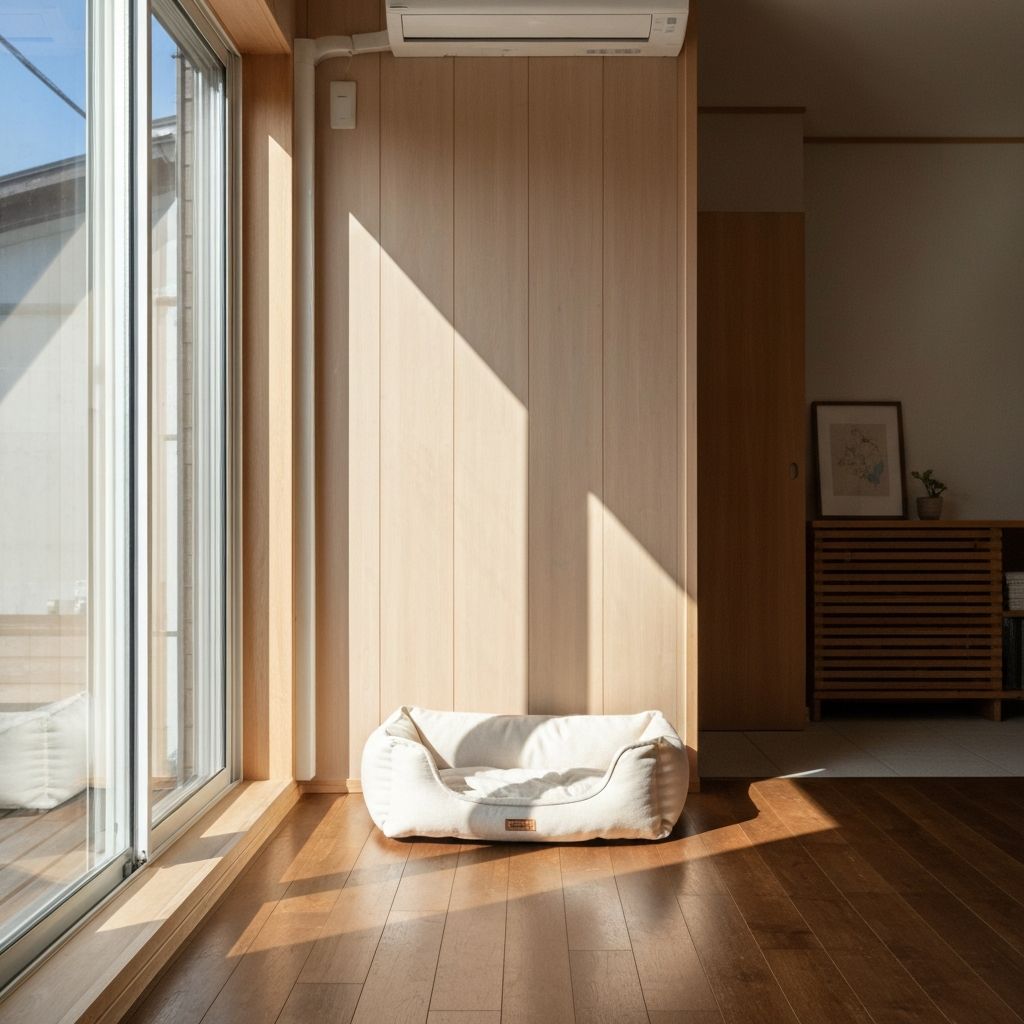 Heller Raum mit Liegeplatz am Fenster